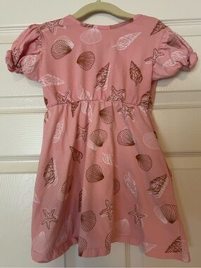 Girls' Pink Seashell Print Dress - Dot Australia